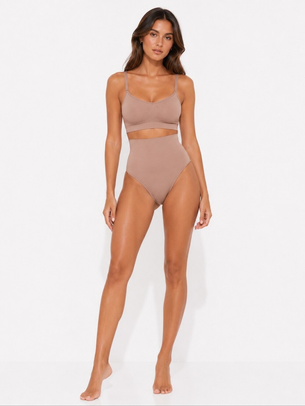 Skims Nude Seamless Bra And Underwear Shapewear Set Size XS